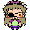 Pixel Art Avatar Icon Generator sample with curly brown hair and glasses
